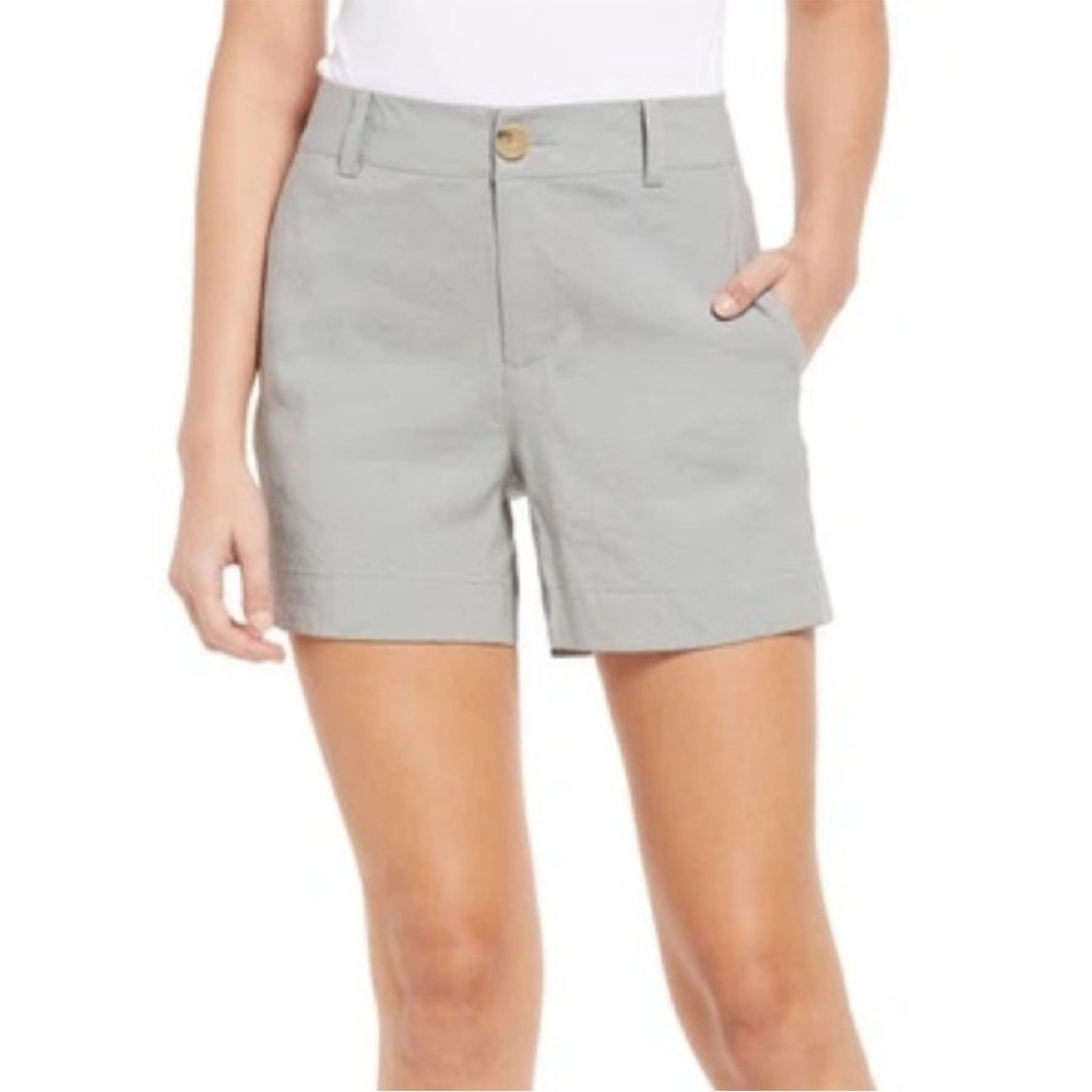 Vince 16 plus linen blend short sea stone 0699 green